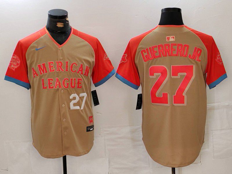 Men Toronto Blue Jays #27 Guerrero jr Orange All star 2024 Nike MLB Jersey style 2